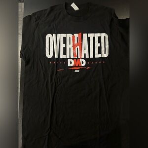 AEW Britt Baker Black 'OVERHATED' Graphic Tee Size Large